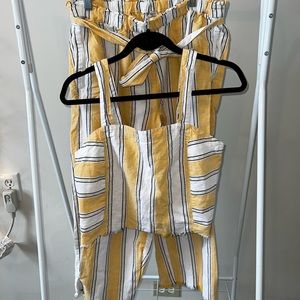 Loft Yellow and White Striped Coastal Two Piece Set